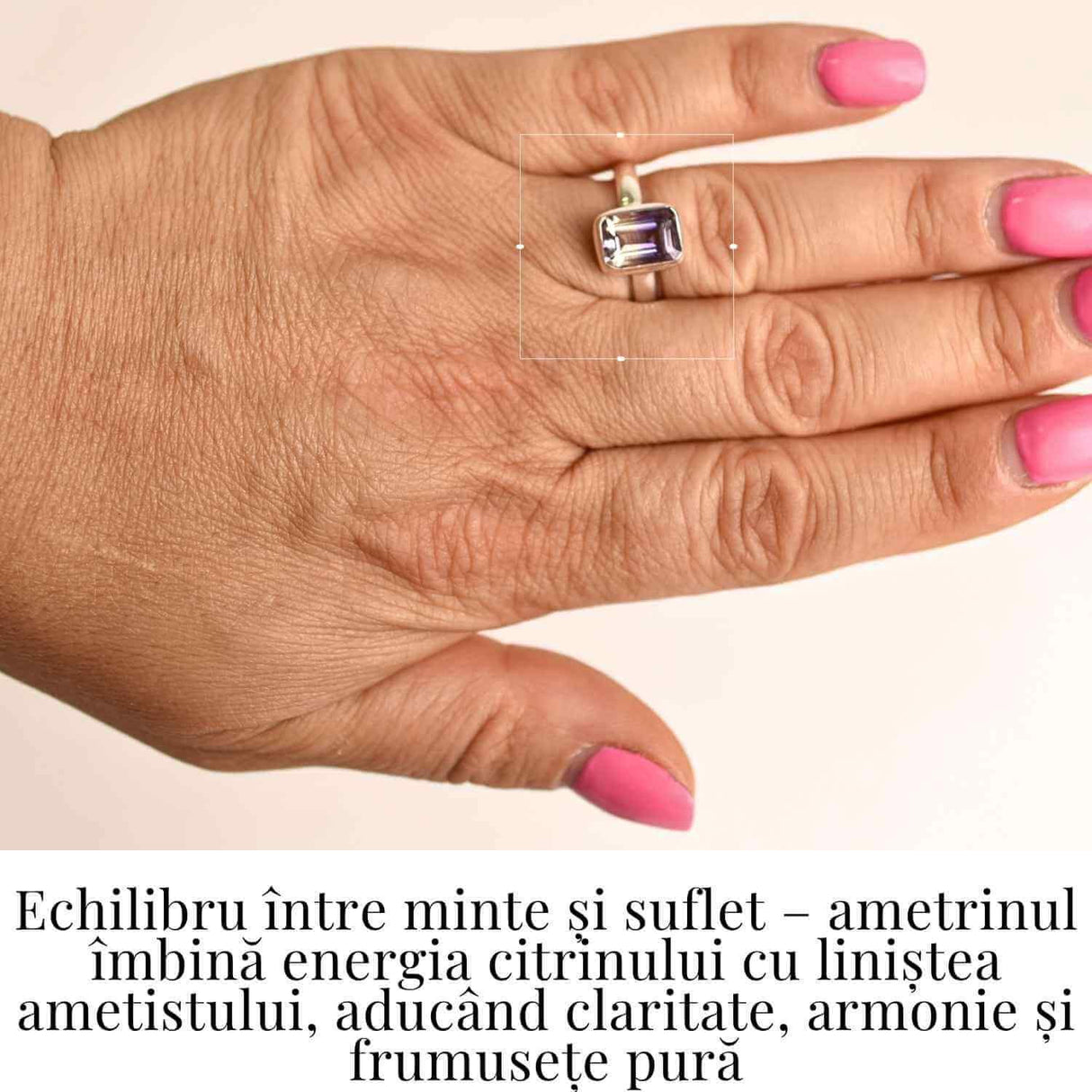 Inel argint 925 cu Ametrin natural - Claritate, armonie si eleganta