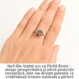 Inel Argint 925 cu Pirita Bruta - Protectie si Putere Interioara