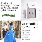 Cercei de Claritate si Inspiratie - Apatit Natural si Finisaj Auriu