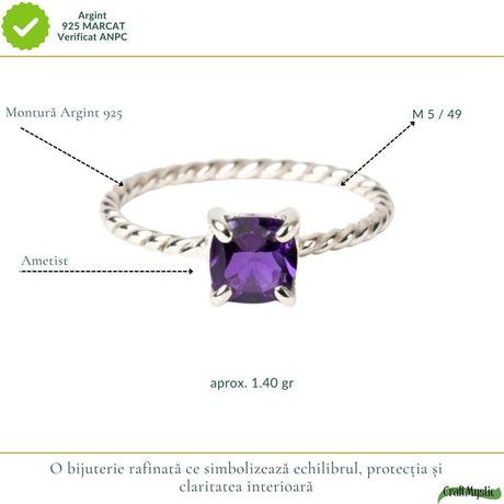 Inel cu Ametist, Argint 925 – CraftMystic