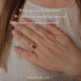 Inel Argint 925 cu Ammonit – Echilibru si Energie Naturala