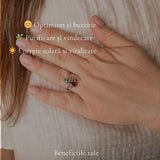 Inel Argint 925 cu Chihlimbar Coniac Natural – Eleganta Calda si Feminitate