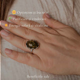 Inel Argint 925 cu Chihlimbar Verde Oval – Eleganta Naturala si Energie Pozitiva