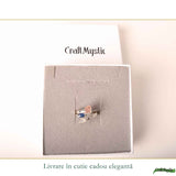 Inel Argint 925 cu Turmalina Neagra, Herkimer si Cuart Rutilat – Protectie si Claritate