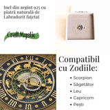 Inel Argint 925 cu Labradorit fatetat forma delica- Intuitie si Protectie