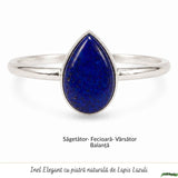 Inel argint 925 cu Lapis Lazuli lacrima – claritate si echilibru interior