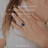 Inel argint 925 cu Lapis Lazuli dreptunghi – claritate si eleganta