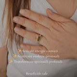 Inel Argint 925 cu Moldavit Brut Dreptunghiular – Claritate si Transformare