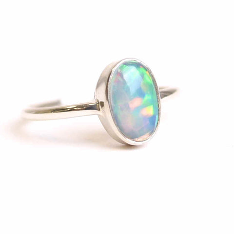 Inel argint 925 cu Opal Etiopian natural - bijuterie a luminii si inspiratiei