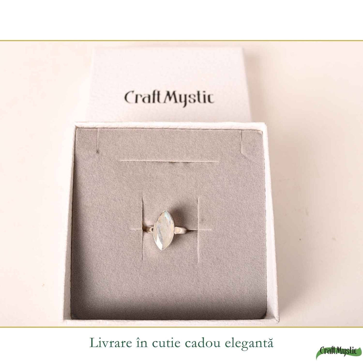 Inel Argint 925 cu Piatra Lunii Delica fatetat – Echilibru si Feminitate