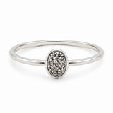 Inel argint 925 cu Titanium Druzy oval – stralucire si energie pozitiva
