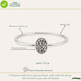 Inel argint 925 cu Titanium Druzy oval – stralucire si energie pozitiva