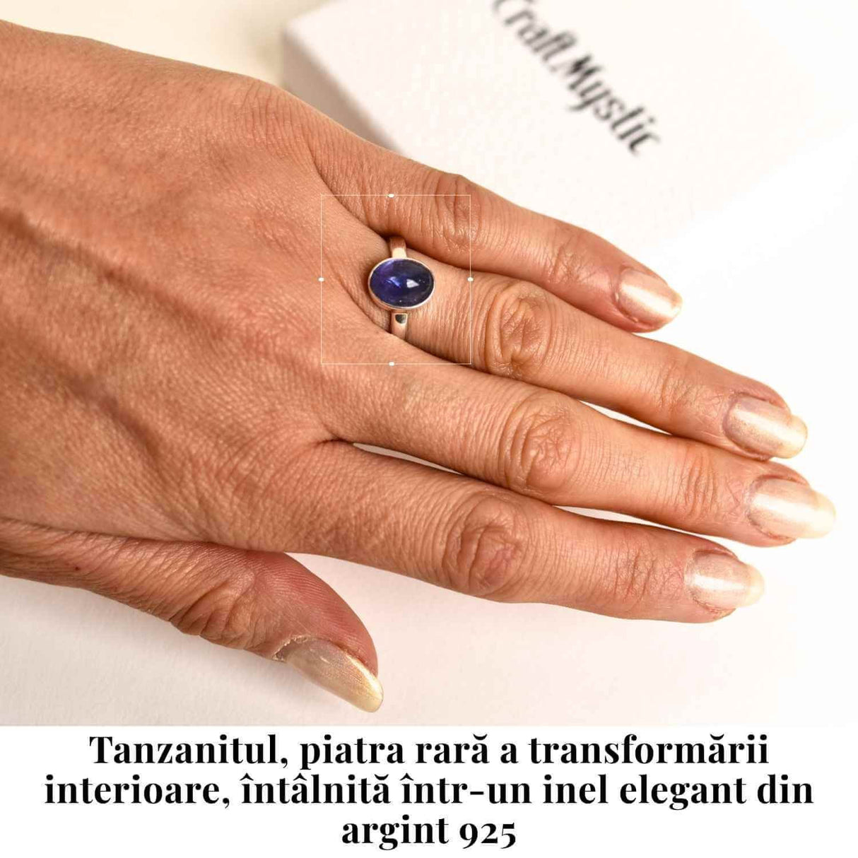 Inel Argint 925 cu Tanzanit Oval - Lumina Intuitiei si Echilibrului