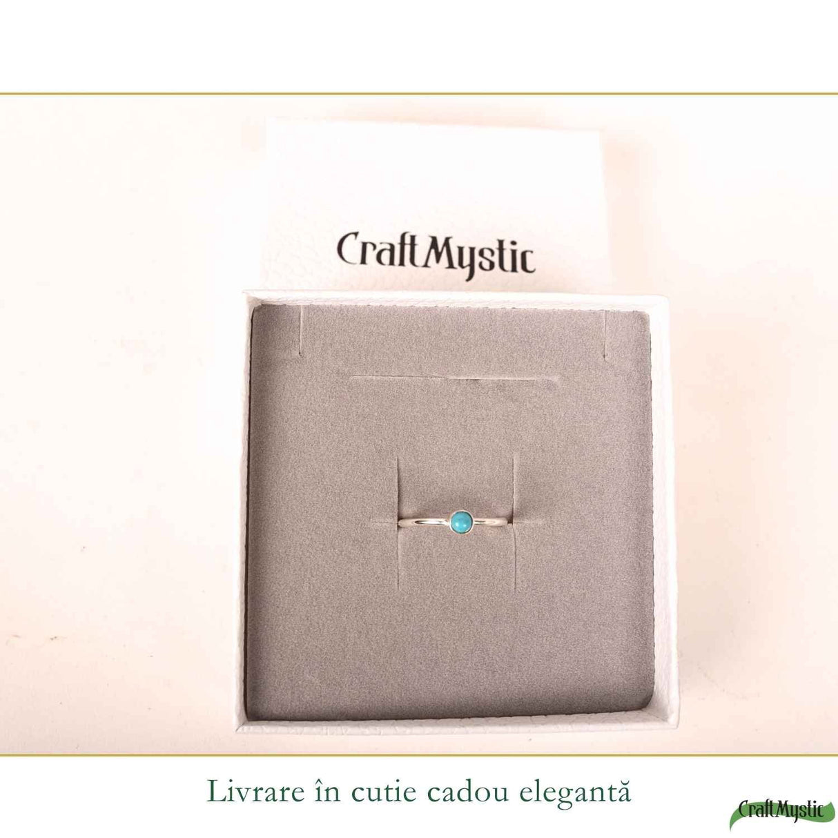Inel Argint 925 cu Turcoaz Lacrima Mic – Protectie si Echilibru