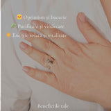 Inel Argint 925 cu Pisica si Chihlimbar Natural - Delicatete, Intuitie si Energie Calda