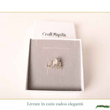 Inel Argint 925 Floare de Lotus cu Piatra Lunii – Echilibru si Liniste Interioara