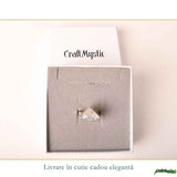 Inel Argint 925 cu Piatra Lunii Triunghi – Intuite si Feminitate Delicata