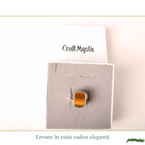 Inel Barbatesc Argint 925 cu Ochi de Tigru Dreptunghi – Protectie si Curaj