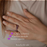 Inel cu Ametist Natural turnat – Calm Interior si Claritate Mentala