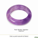 Inel cu Ametist Natural turnat – Calm Interior si Claritate Mentala