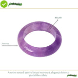 Inel cu Ametist Natural turnat – Calm Interior si Claritate Mentala