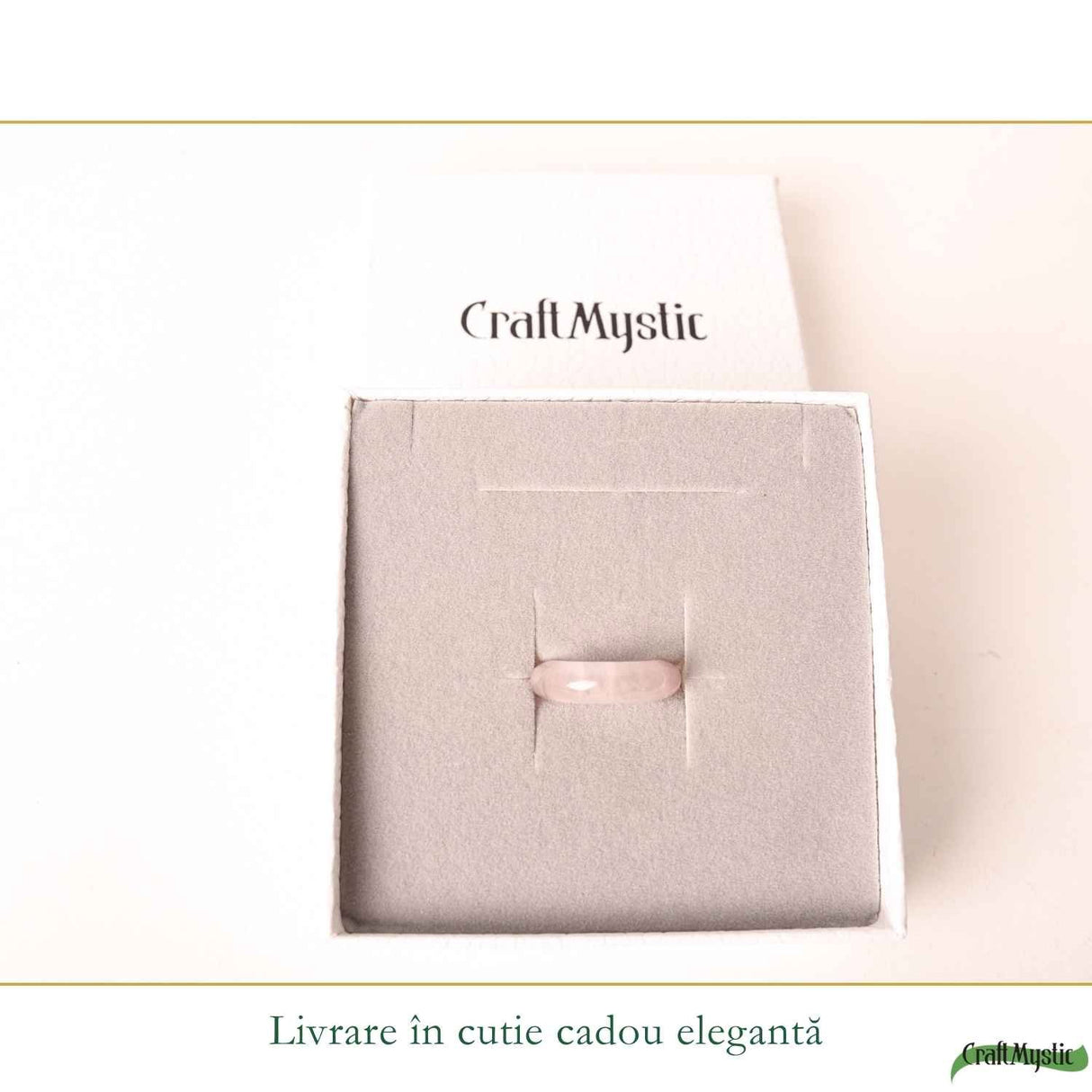 Inel cu Cuart Roz Natural turnat – Iubire de Sine si Armonie Interioara