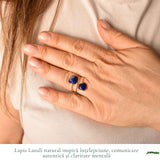 Inel cu Lapis Lazuli Natural si Cupru – Intelepciune si Comunicare Autentica