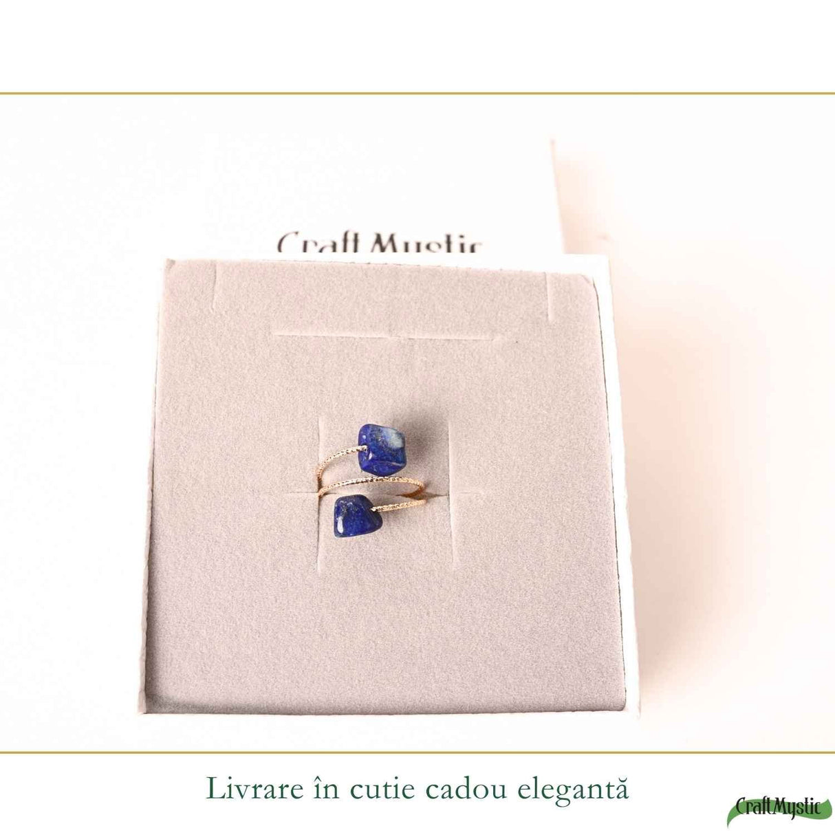 Inel cu Lapis Lazuli Natural si Cupru – Intelepciune si Comunicare Autentica