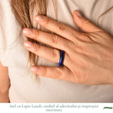 Inel cu Lapis Lazuli Natural turnat – Claritate Mentala si Comunicare Autentica