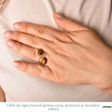 Inel cu Ochi de Tigru Natural si Cupru – Curaj, Incredere si Protectie