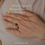 Inel cu Ochi de Tigru Natural si Cupru – Curaj, Incredere si Protectie