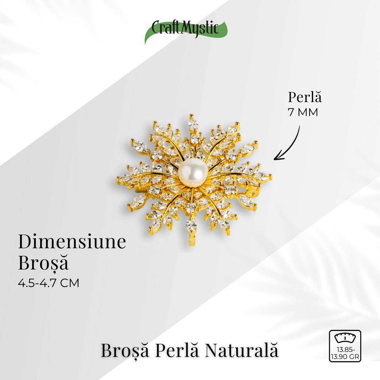 Brosa perla naturala - Un fulg stralucitor pentru momente speciale