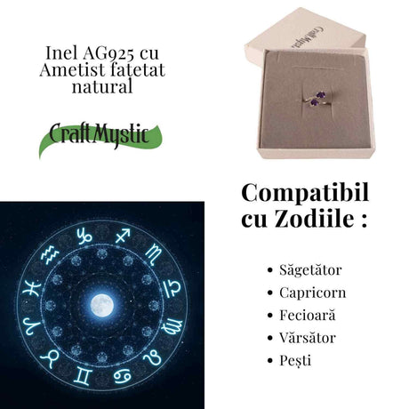 Inel cu Ametist, Argint 925 – CraftMystic