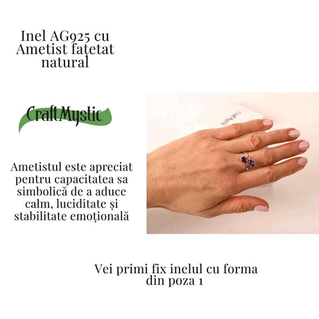 Inel cu Ametist, Argint 925 – CraftMystic
