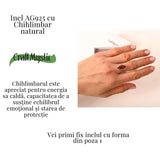 Inel marquis cu Chihlimbar Natural in montura de Argint 925 - Calmitate si Lumina