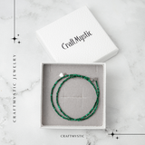 Energie si Echilibru - Choker din Otel Inoxidabil cu Malachit Natural Fatetat