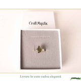 Inel Argint 925 cu Moldavit Autentic, M8/56 – Talisman pentru Crestere Spirituala si Protectie