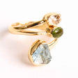 Inel cu Acvamarin, Diamant Herkimer și alte cristale – CraftMystic
