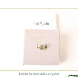 Inel moldavit brut neuniform si argint placat cu aur de 18k, M5/49 – energie transformare si autenticitate
