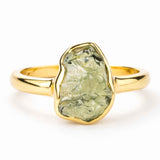Inel moldavit brut neuniform si argint placat cu aur de 18k, M5/49 – energie transformare si autenticitate