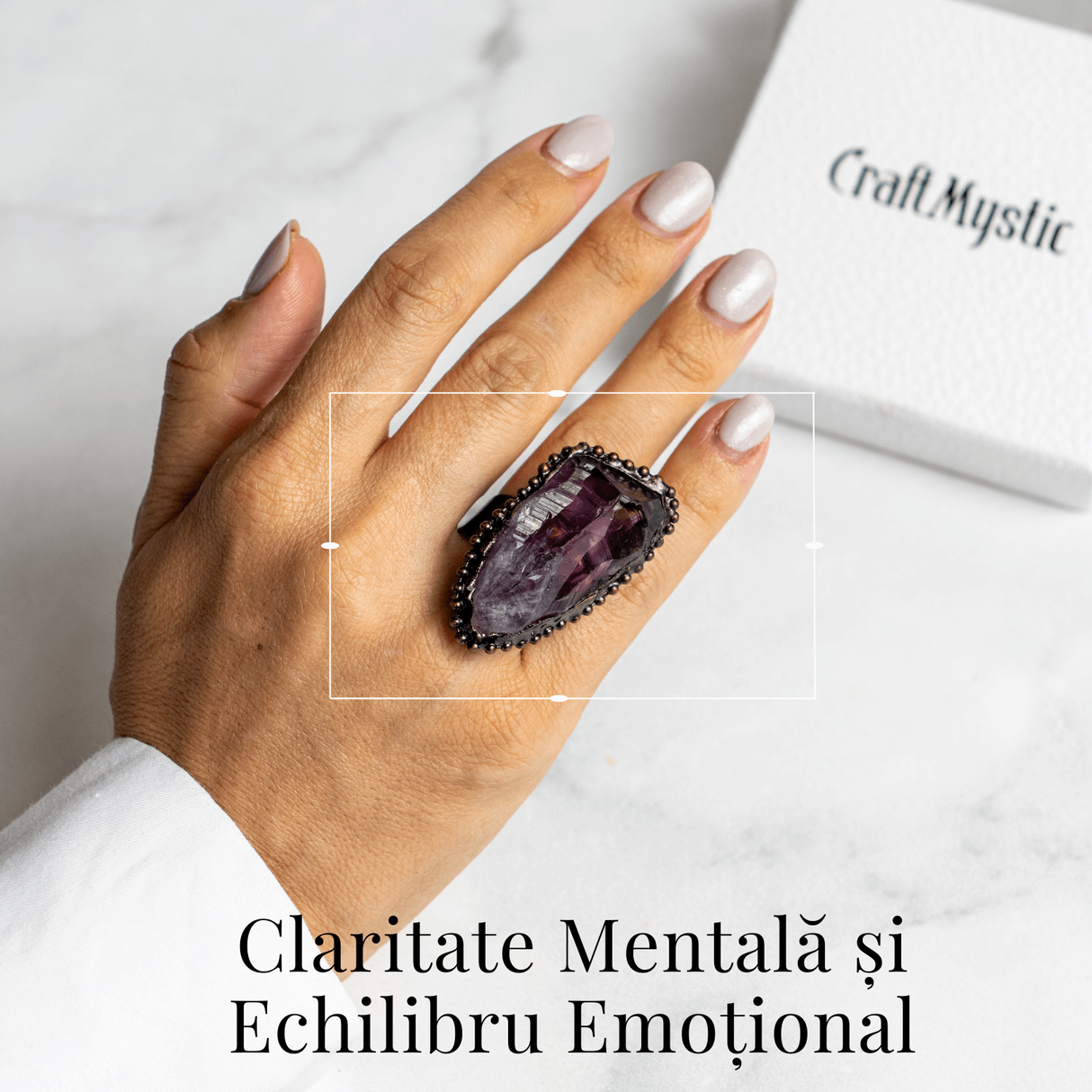 Inel Reglabil Vintage cu Ametist Natural - Claritate si Echilibru
