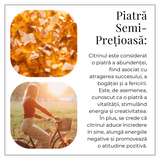 Inel Reglabil Vintage cu Citrin Natural - Abundenta si Energie Pozitiva