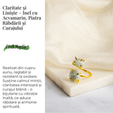 Claritate si Liniste - Inel cu Acvamarin, Piatra Rabdarii si Curajului