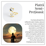 Inelul Intuitiei - Inel Auriu Reglabil cu Piatra Lunii