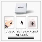 Inel Reglabil Vintage cu Turmalina Neagra aripa - Protectie si echilibru energetic