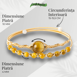 Putere si Protectie - Bratara din Ochi de Tigru auriu Natural
