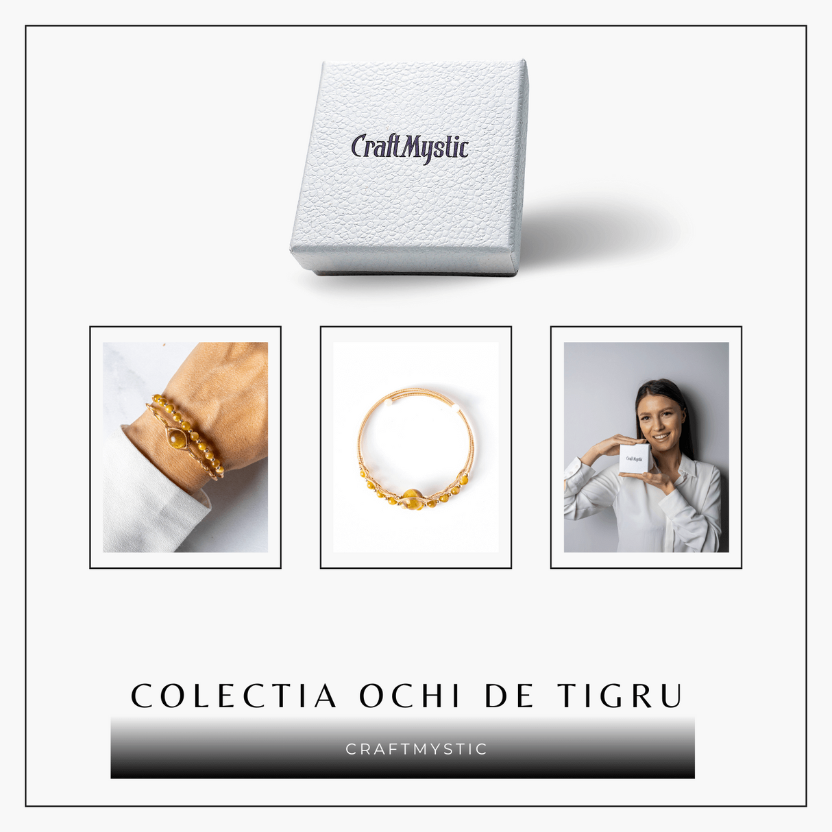 Putere si Protectie - Bratara din Ochi de Tigru auriu Natural