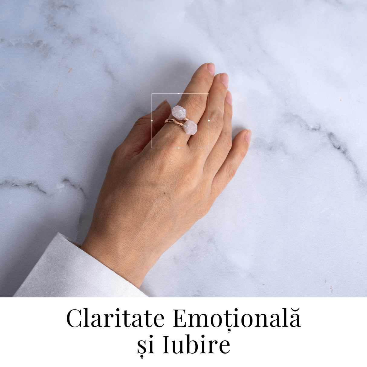 Inelul iubirii - Dublu Cuart roz natural pentru armonie si echilibru emotional