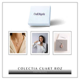 Colier cu argint 925 si piatra din cuart roz natural 9.46 - 10.04 grame - Echilibru si iubire profunda