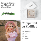 Iubire si Armonie - Bratara din Cuart Roz Natural